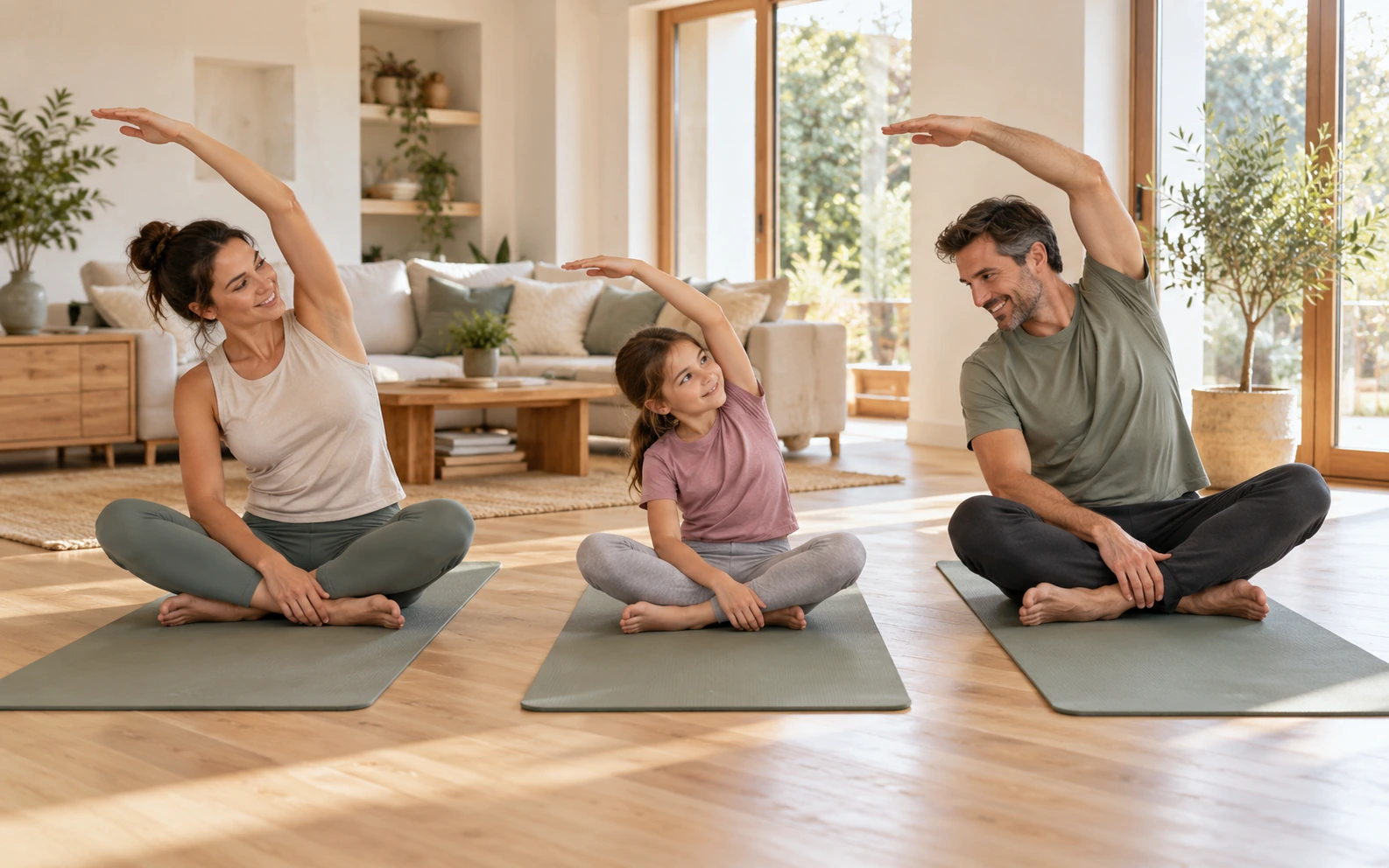 Family Fitness editorial scene