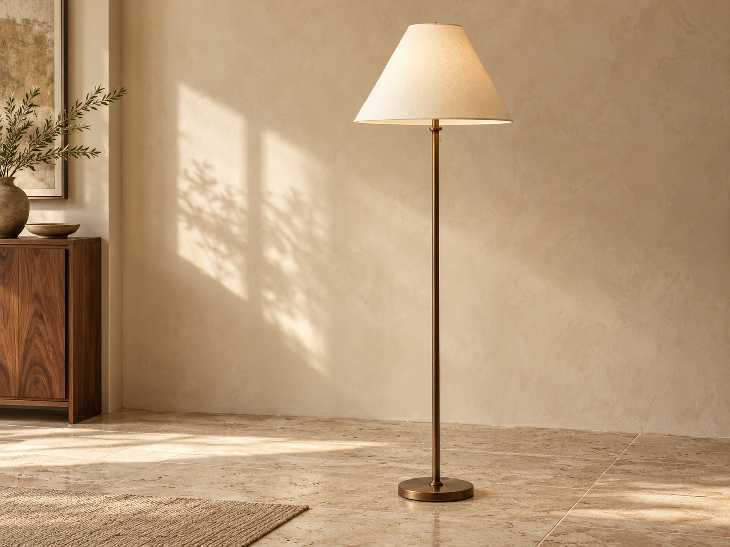 Slim floor lamp — illustrative concept